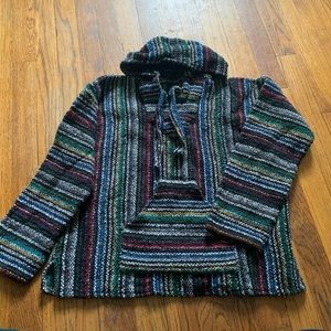 Size small baja hippy/ boho pull over, multi color.